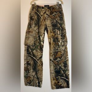 Realtree Camo Cargo Pants with Pink Waistband Detail - Size 6-8 SM